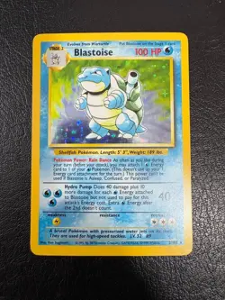 Pokemon WOTC 1999 Base Set Blastoise Rare Holo Vintage Pokemon Card NM - Image 1