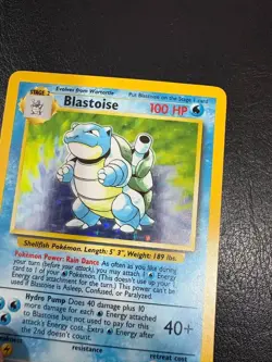 Pokemon WOTC 1999 Base Set Blastoise Rare Holo Vintage Pokemon Card NM - Image 3