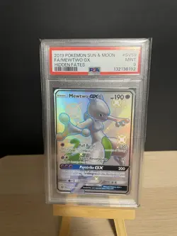 Mewtwo GX SV59/SV94 Hidden Fates Shiny Vault Rare PSA 9 Mint Pokemon Card - Image 1