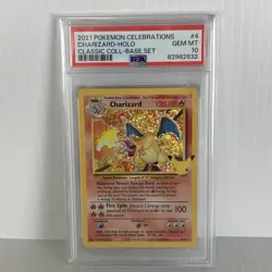 Pokemon Charizard Celebrations Classic Coll. Base Set Holo Rare #4 PSA 10! - Image 1
