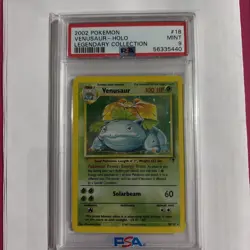 Venusaur 18/110 Holo Rare Legendary Collection Pokemon Card PSA 9 Mint - Image 1