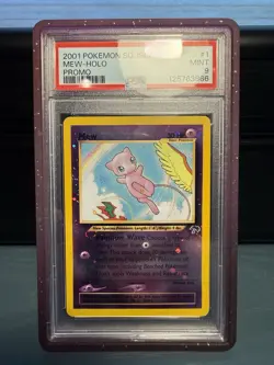 2001 Pokemon Southern Islands Mew Reverse Holo #1 PSA 9 MINT *Swirl* - Image 3