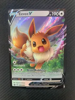 Eevee V Black Star Promo Pokemon Card SWSH065 - LP/NM - Image 1