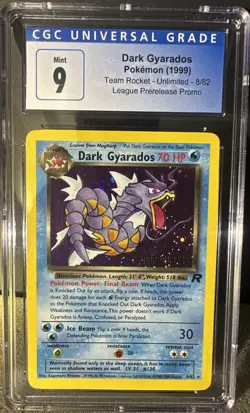 Dark Gyarados Pokemon 1999 Team Rocket - 8/82 League Prerelease Promo CGC 9 MINT - Image 5
