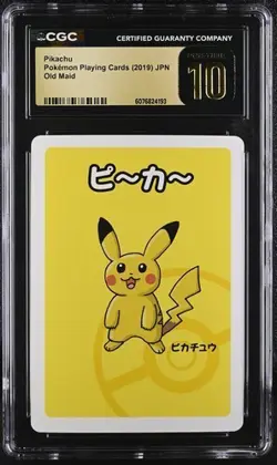 ✨✨ CGC PRISTINE 10 PIKACHU OLD MAID PLAYING CARDS 2019 JAPANESE POKEMON CARD - Image 1