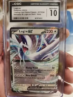 CGC 10 GEM MINT Lugia ex 017/034 CLV TCG Classic Venusaur Deck Holo Pokemon 2023 - Image 2