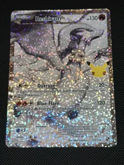 Pokemon TCG Celebrations 25th Anniversary Reshiram and Zekrom Full Art Card - Image 4