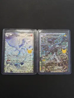 Pokemon TCG Celebrations 25th Anniversary Reshiram and Zekrom Full Art Card - Image 1