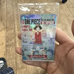 One Piece Monkey D. Luffy US Voyage College Basketball Card Rutgers 1/23 IN HAND - Image 1