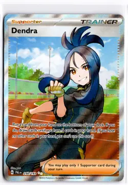 2023 Pokemon TCG #250 Dendra 250/193 Holo Full Art Trainer Paldea Evolved - Image 1