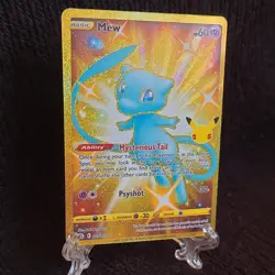 Pokemon Mew Holo Rare TCG Gold Card Celebrations 25th Anniversary 025/025 NM - Image 3