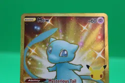 Pokemon Mew Holo Rare TCG Gold Card Celebrations 25th Anniversary 025/025 Mint - Image 2