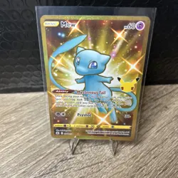 Pokemon Mew Holo Rare TCG Gold Card Celebrations 25th Anniversary 025/025 - Image 1