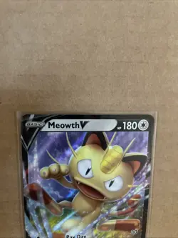 Meowth V SWSH004 Sword & Shield Ultra Rare Holo Promo Pokemon Card - Image 2