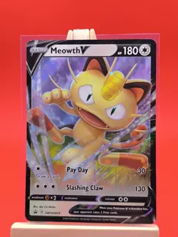 Meowth V SWSH004 Sword & Shield Ultra Rare Holo Promo Pokemon Card * New * - Image 2