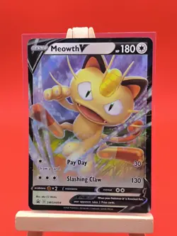 Meowth V SWSH004 Sword & Shield Ultra Rare Holo Promo Pokemon Card * New * - Image 3