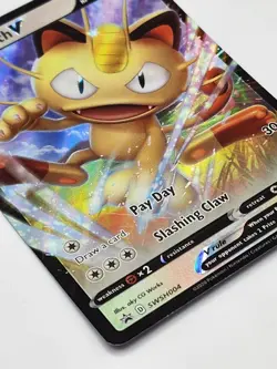 Meowth V - SWSH004 - Pokemon TCG Card - Full Art Holo - Black Star Promo - Image 2