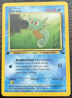 1st Edition Horsea 49/62 Pokemon TCG WOTC Base Set Fossil MINT - Image 1
