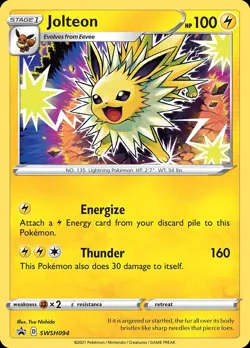 Pokemon Jolteon (SWSH094/330) SWSH Black Star Promos LP HOLO - Image 1