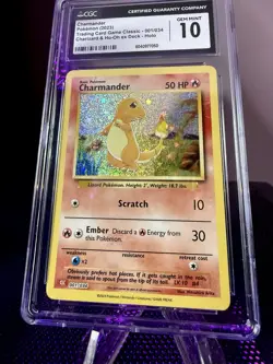 Charmander 001/034 Classic Collection CGC 10 GEM MINT Pokemon TCG CARD HOLO - Image 1