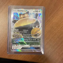 Pokemon TCG Snorlax GX SM05 SM Promos Holo Card Lightly Played LP - Image 1