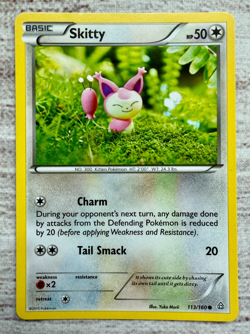 Skitty 2015 Pokemon 113/160 Basic Common Pokemon XY Primal Clash Card - Image 1