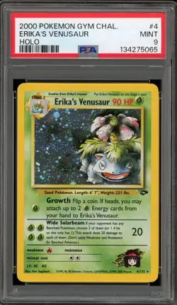 Pokemon Erika's Venusaur Gym Challenge Unlimited Holo Rare #4 PSA 9 Mint - Image 1