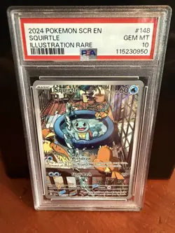 2024 Pokemon SCR en Squirtle Illustration Rare PSA 10 Gem Mint #148 - Image 1