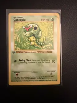 Caterpie 45/102 1st Edition - Pokemon Base Set 1st Edition (Shadowless) - Image 1