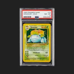 1999 Pokemon TCG Venusaur Holo Rare Base Set PSA 8 15/102 - Image 1