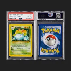 1999 Pokemon TCG Venusaur Holo Rare Base Set PSA 8 15/102 - Image 3