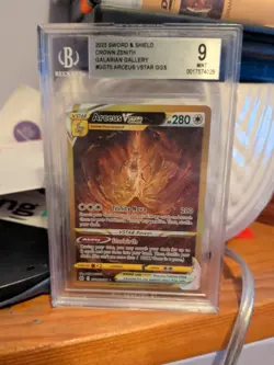 Arceus VSTAR Gold Secret GG70/GG70 Pokemon Crown Zenith Galarian Gallery BGS 9 - Image 1