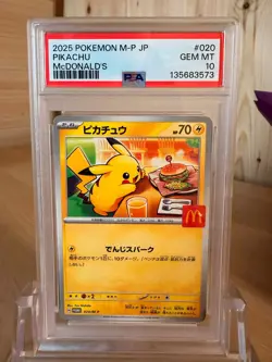 PSA 10 McDonald's Pikachu Promo 020/M-P Japanese Pokemon Card "Burgerchu" - Image 1