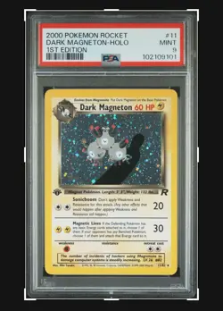2000 Pokemon Team Rocket Dark Magneton Holo Rare 11/82 First Edition PSA 9 Mint - Image 2