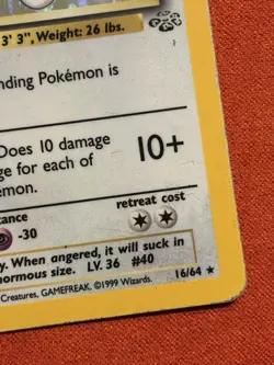 Pokemon WOTC Wigglytuff Jungle Holo Card 16/64 LP Vintage Light Play Card - Image 4