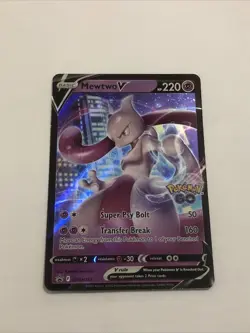Mewtwo V Pokemon Go Black Star Promo SWSH223 NM - Image 1