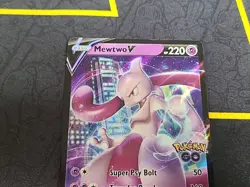 Pokemon Mewtwo V SWSH223 Black Star Promo NM (1) (Stamped Pokemon GO) - Image 2
