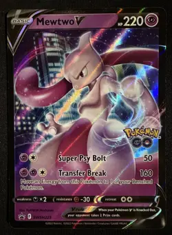 Mewtwo V SWSH223 Pokemon Go Black Star Promo NM - Image 1