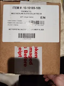 Pokemon ME02 Phantasmal Flames Checklane Blister Case 24ct Dollar Tree SEALED - Image 1