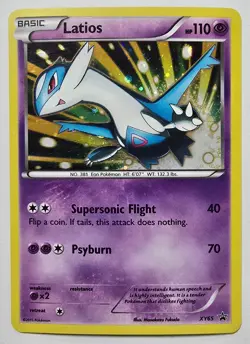 Pokemon TCG Latios Cosmos Holo Promo XY65 Black Star Promo English LP - Image 1