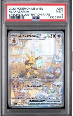 Pokemon Alakazam EX TCG 201/165 Scarlet & Violet 151 PSA 9 Sir - Image 1