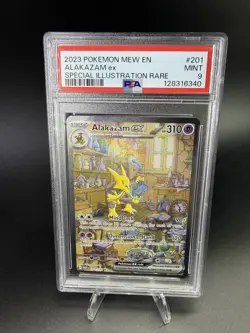 Pokemon Alakazam EX TCG 201/165 Scarlet & Violet 151 PSA 9 Sir - Image 1