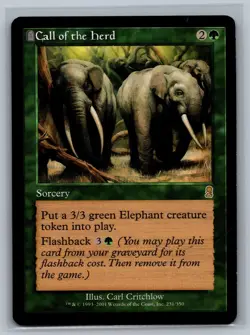 Magic The Gathering Odyssey Call of the Herd #231/350 MTG TCG CCG - Image 1