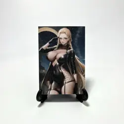 One Piece Kalifa Sexy Hot Anime Waifu Girl Doujin Lewd Goddess Glitter Art Card - Image 2