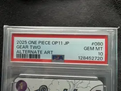 PSA 10 Gear 2 OP11-080 Luffy Parallel A Fist of Divine Speed ONE PIECE Japanese - Image 3