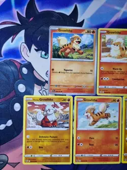 Pokemon Card Growlithe Bundle non holo astral silver tempest fusion lost 151 - Image 2