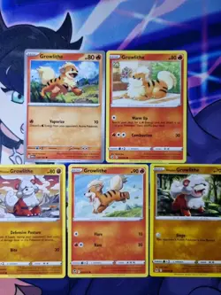 Pokemon Card Growlithe Bundle non holo astral silver tempest fusion lost 151 - Image 3