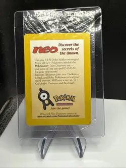 2001 Pokemon SEALED Entei 34 Black Star Movie Promo Reverse Holo Neo - Image 1