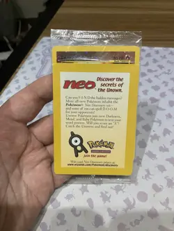 Entei #34 Black Star Promo Sealed Reverse Holo 2001 Neo Movie Promo Pokemon Card - Image 1