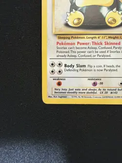Pokemon TCG Snorlax Jungle Card 27/64 Unlimited Rare, Non-Holo HP - Image 5